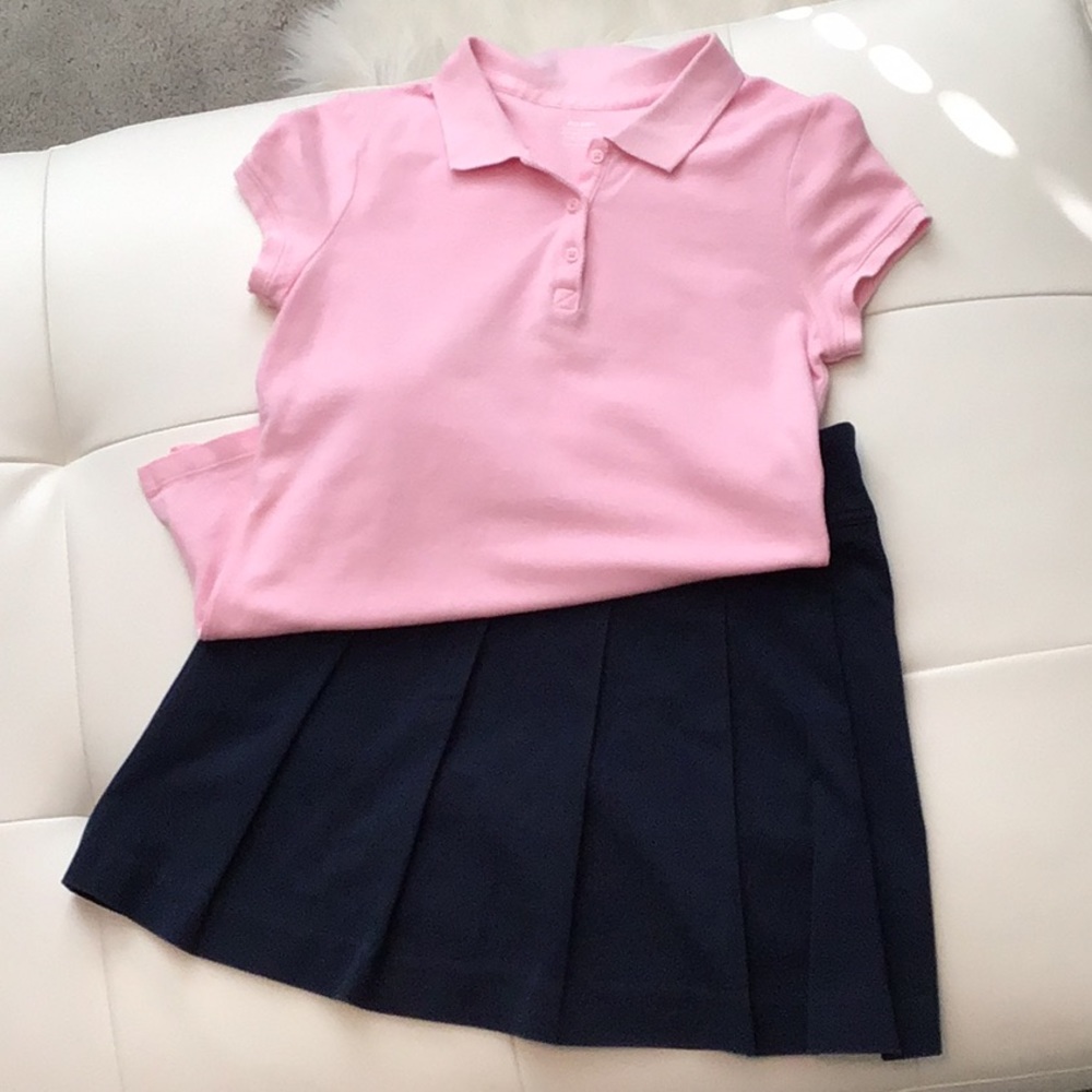 Girls skirt and polo shirt
